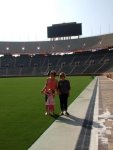 On the grass at Neyland